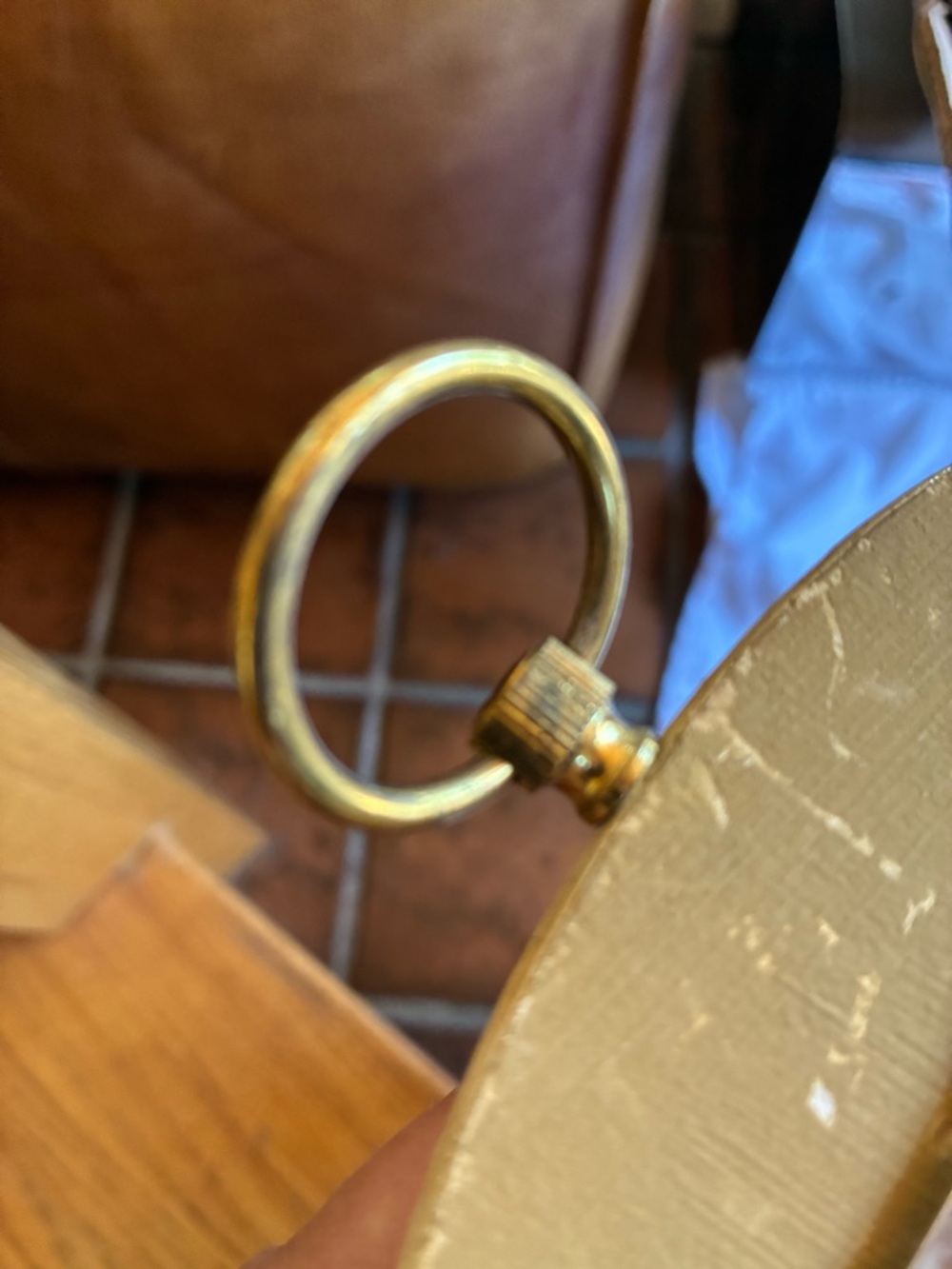 Italian Hand Painted Floral Wood Panel Yellow Multicolor Large TROMPE L'OEIL - Picture 5 of 16